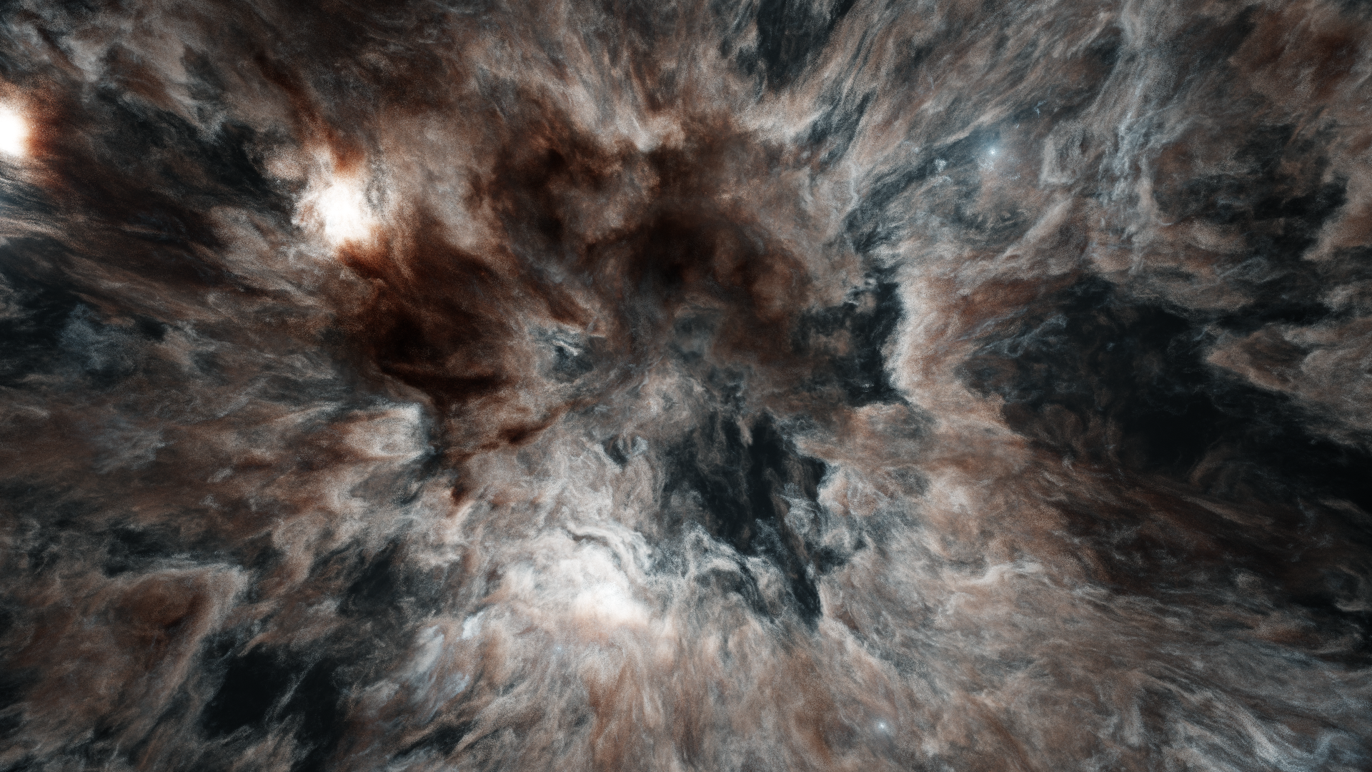 Colorful colapsing nebula